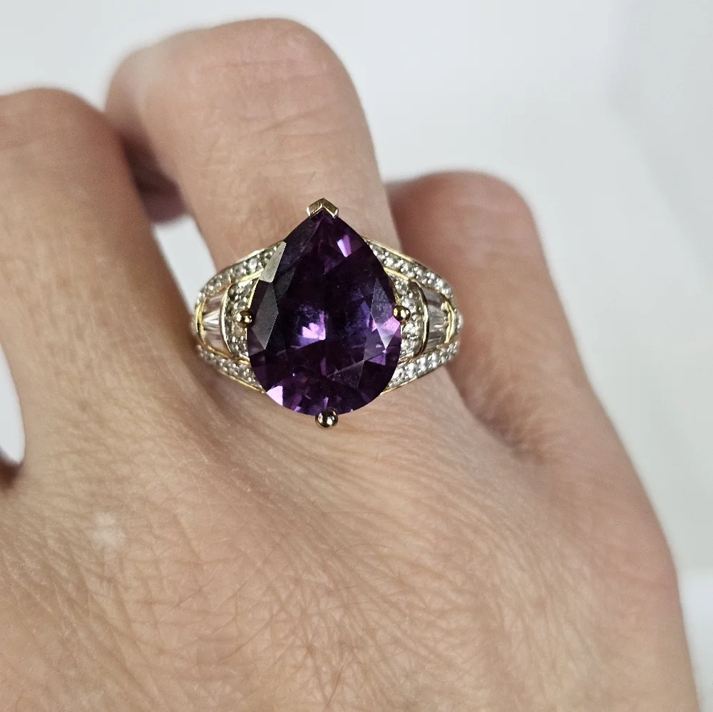 Authentic Victoria Weick Amethyst Ring 18k Vermeil Size 8! - Picture 8 of 9